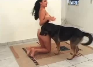 Stunning dog and impressive chick in bestiality XXX