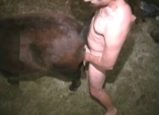 Fucking my farm animal in doggy style pose