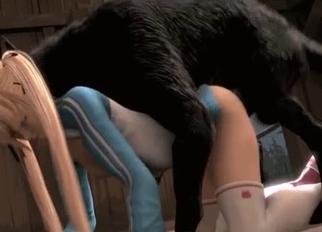 Brutal beast fucked a 3D goddess