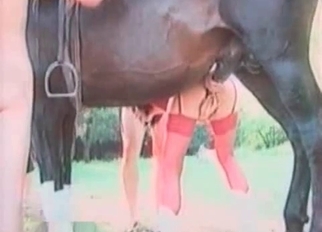 Zoo sex action with amazing big-ass zoophile