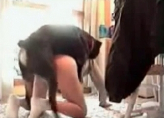 Big dog fucked wide ass from behind