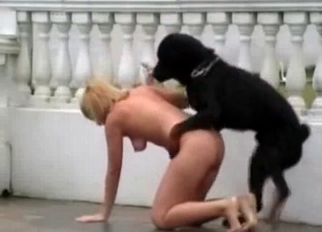 Naked blonde bangs with amazing doggy