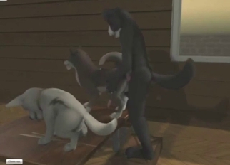 Zoo sex: furry threesome with dark implications