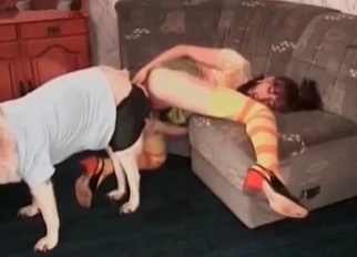 Amazing ass to ass dog pound session